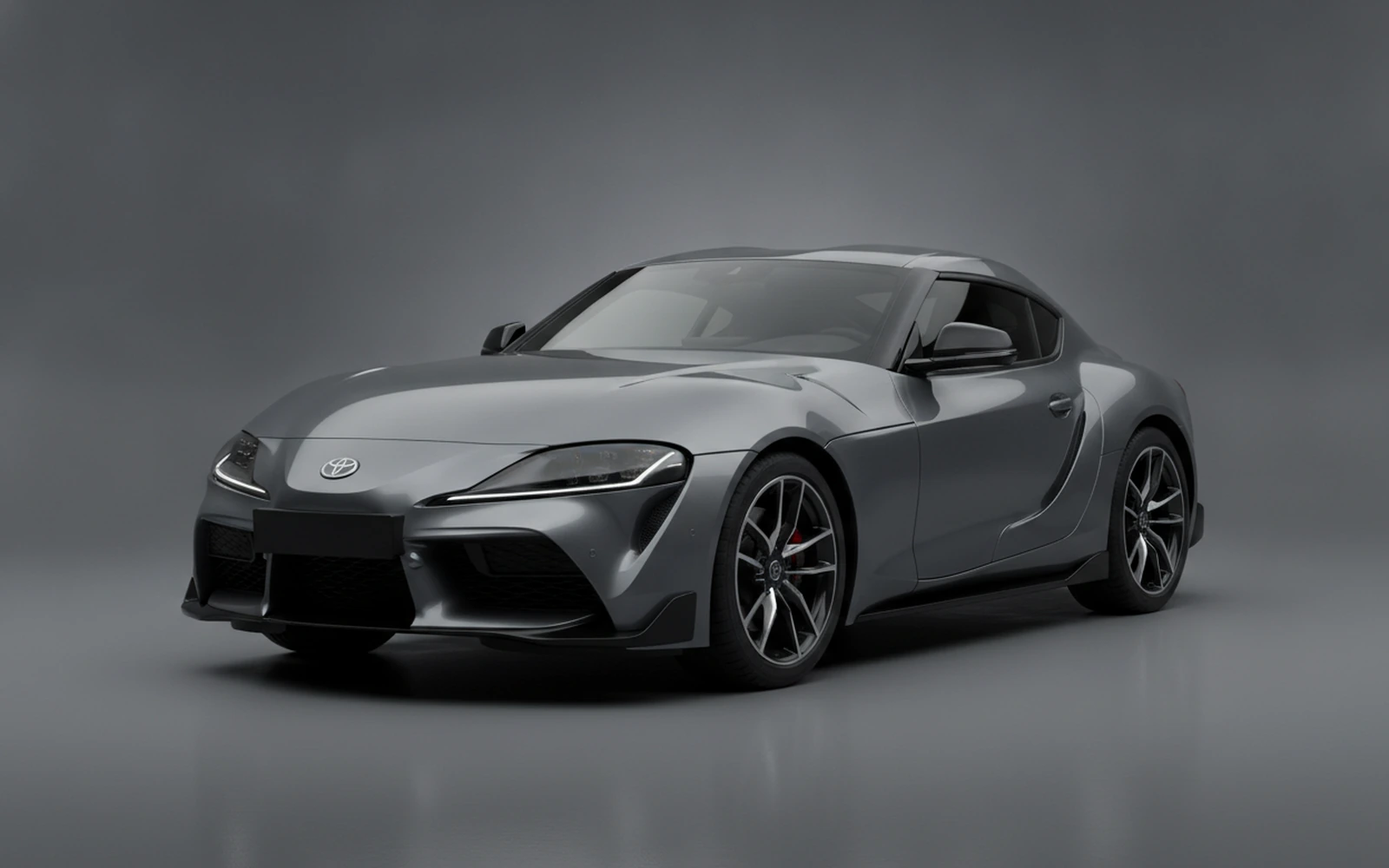 Toyota Supra Gris 2021 for rent in Miami — exterior front view