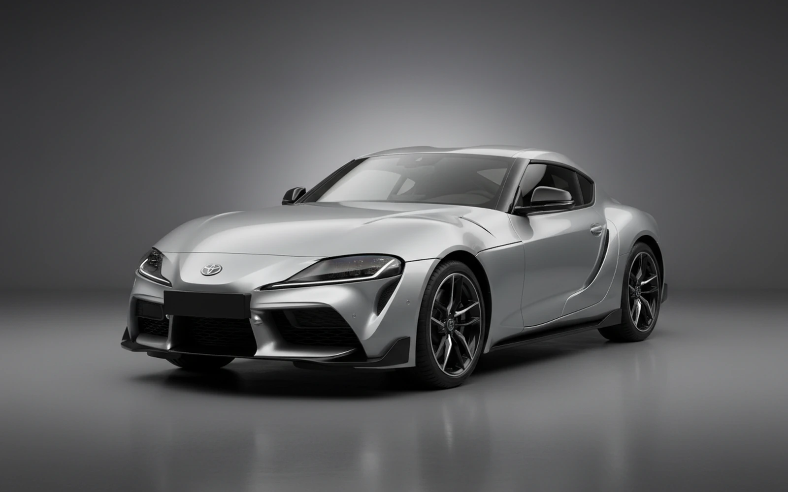 Toyota Supra Silver 2021 for rent in Miami — exterior front view