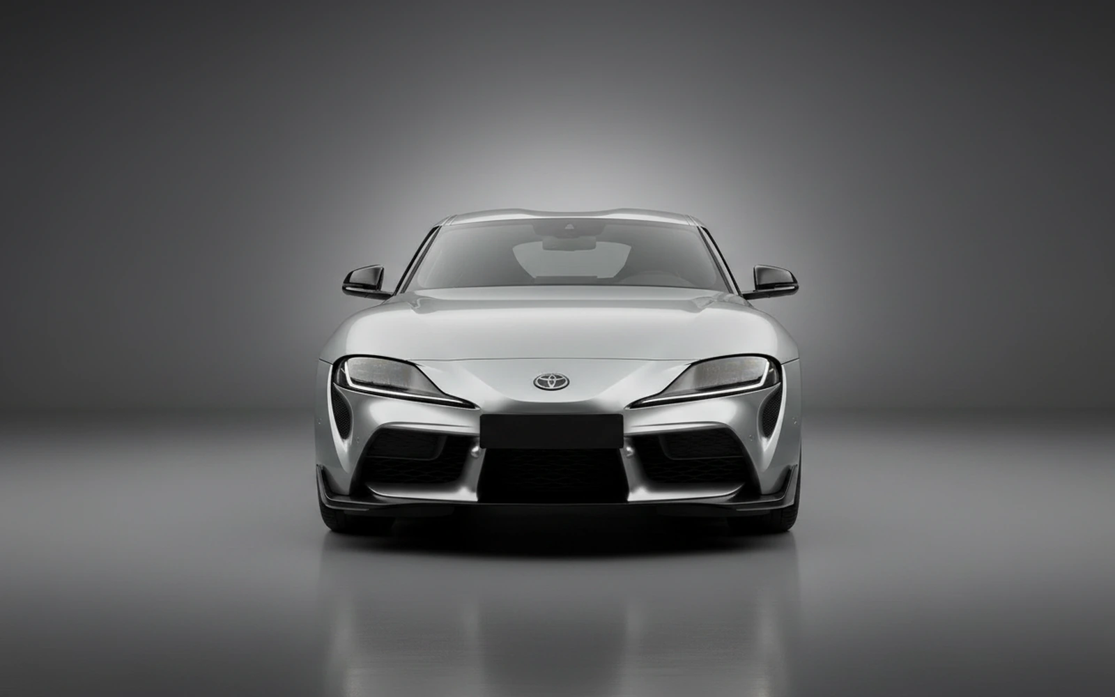 Toyota Supra Silver 2021 — exterior side view