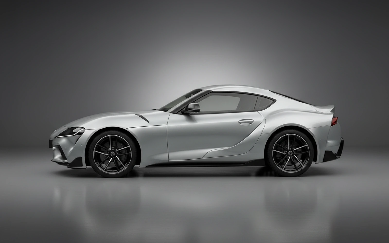 Toyota Supra Silver 2021 — exterior rear view