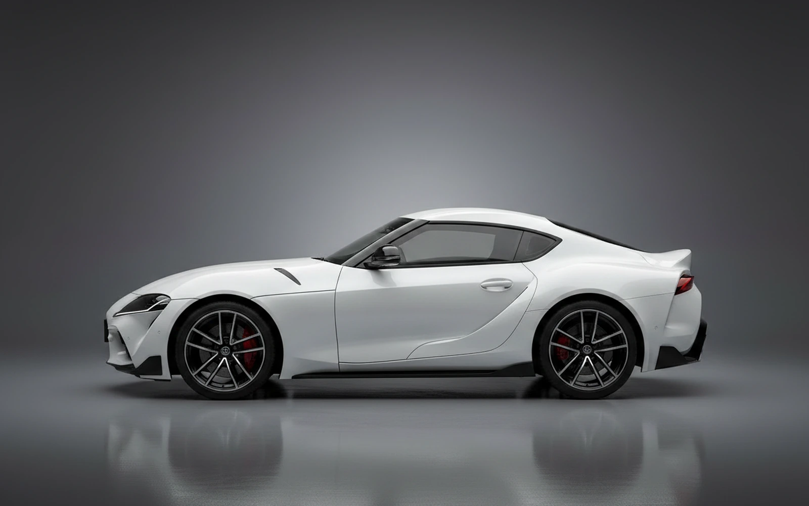 Toyota Supra White 2021 — exterior rear view