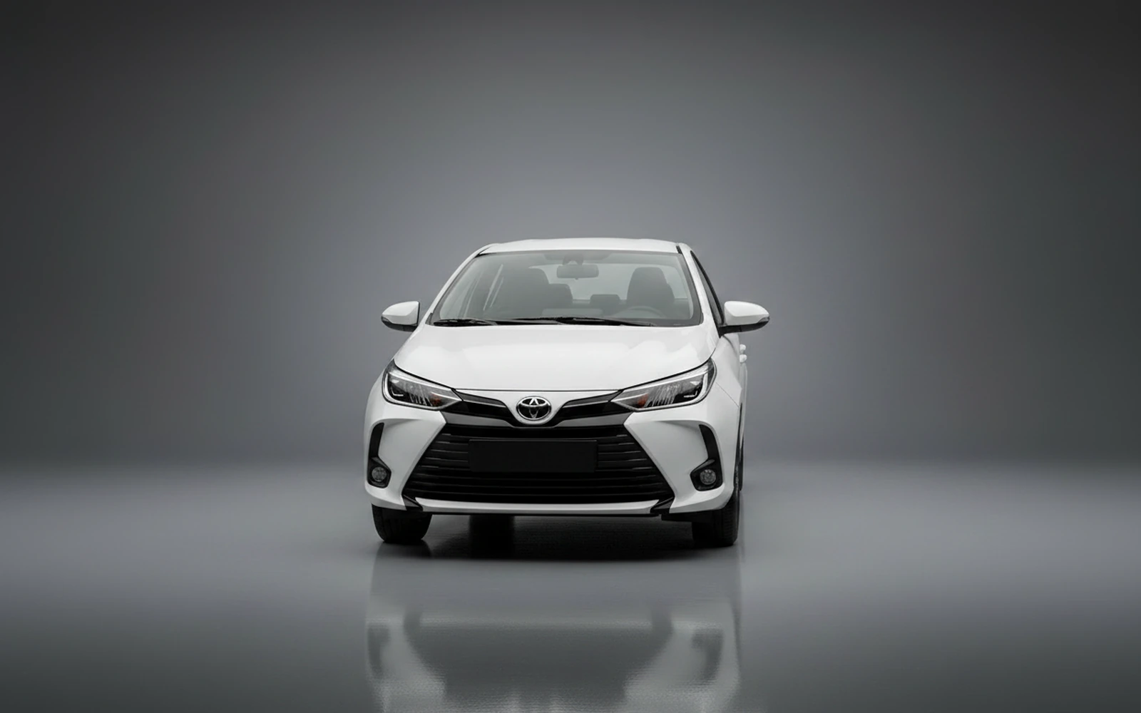 Toyota Yaris White 2026 — exterior side view
