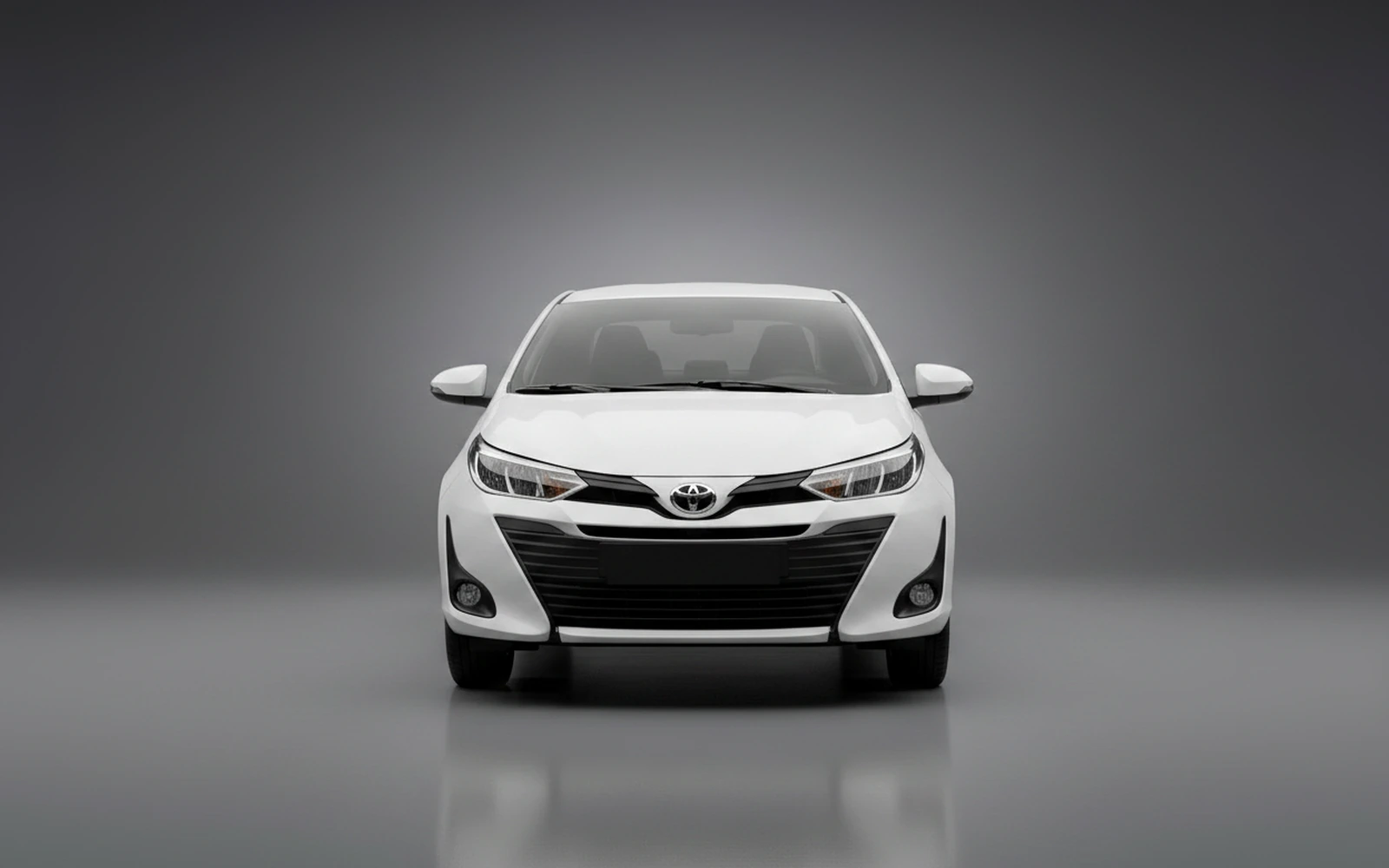Toyota Yaris White 2026 — exterior side view