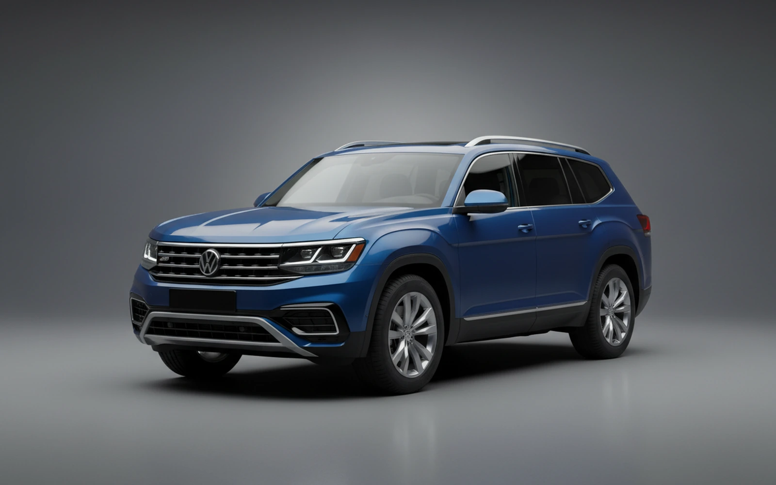 Volkswagen Teramont 7-Seater Blue 2023 for rent in Miami — exterior front view