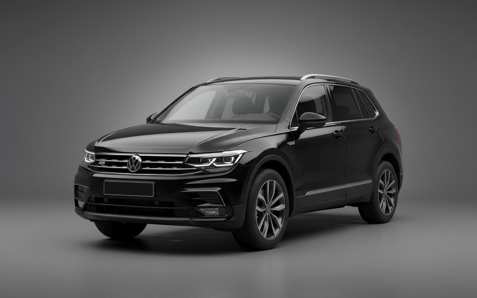 Volkswagen Tiguan Black 2024 for rent in Miami — exterior front view