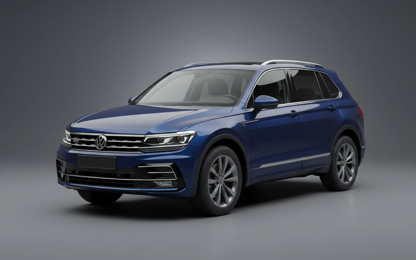 Volkswagen Tiguan Blue 2024 for rent in Miami — exterior front view